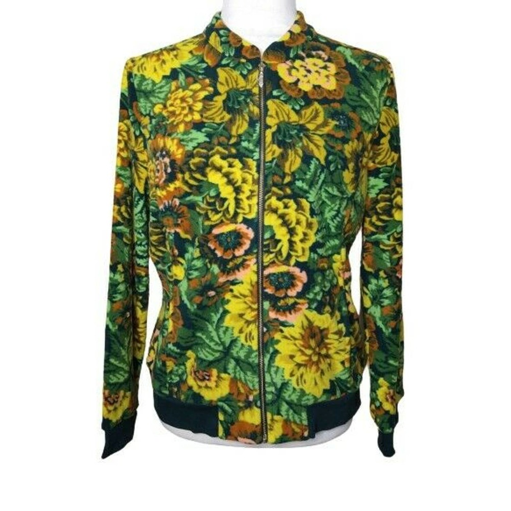 Isaac Mizrahi Zip Up Fleece Bomber Jacket Small
